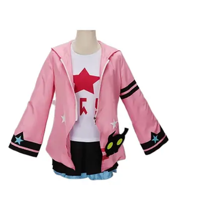 Kids Star Belted Sandals Pink White School Uniform