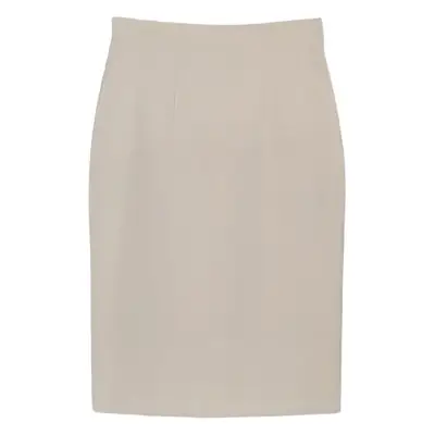 Women's Red Rear Split Slimming Skirt Mid Length