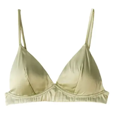 French Triangle Cup Non-Convex Silk Satin Bra