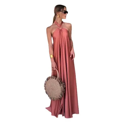 Satin Long Swing Dress Turquoise Party Wear
