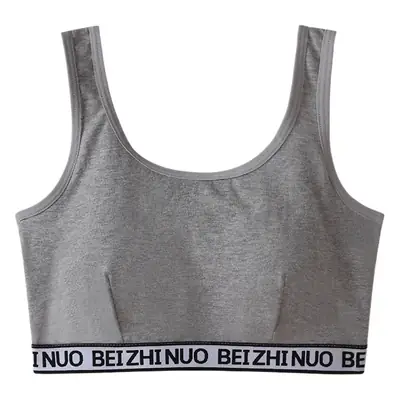 Girls Cotton Sports Bra White Adjustable Junior High School