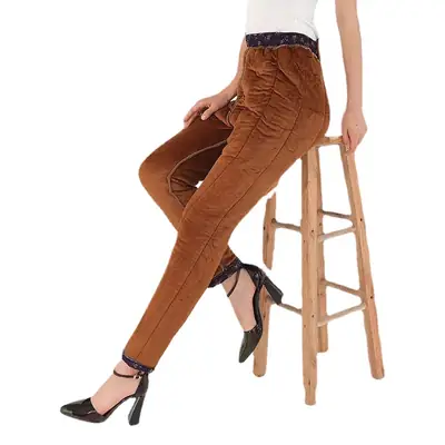 Fleece Lined High Waist Leggings for Women Warm Thick Cotton