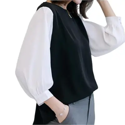 7-Color Fake Two-Piece T-Shirt Top for Women
