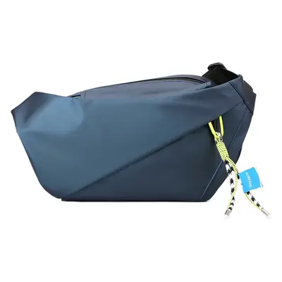 Men Casual Crossbody Bag Blue Black Zippered