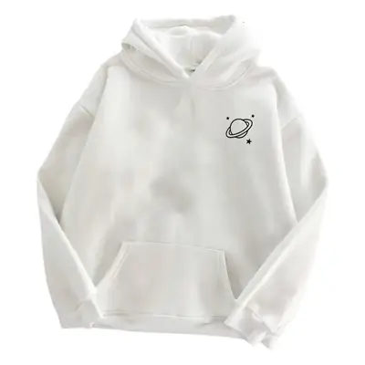 Black Fleece Hoodie Women's Winter Loose Fit