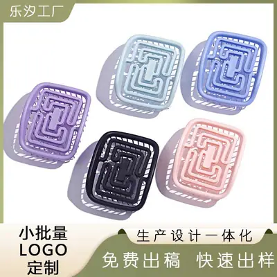 Hollow Square Shampoo Comb Candy Color Back Shape Massage
