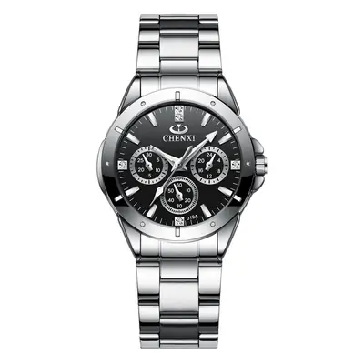 Women's Stainless Steel Chronograph Watch ChenXi Silver