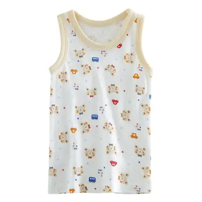 Japanese Style Boys Vest Sleeveless Cartoon Mesh Top