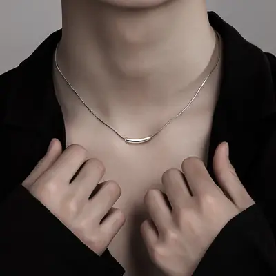 Titanium Steel Women's Eggplant Clavicle Necklace