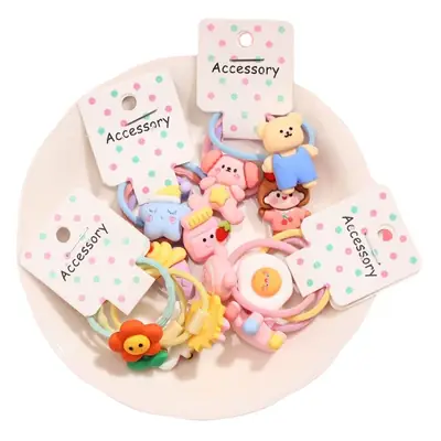 New Kids Hair Ring Candy Color Cartoon Sweet Cute