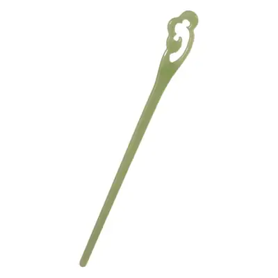Vintage Imitation Jade Acrylic Hairpin with Holographic Finish