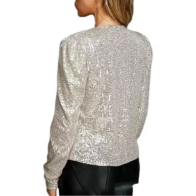 2025 Sequined Crossbody Jacket for Women Spring Outwear