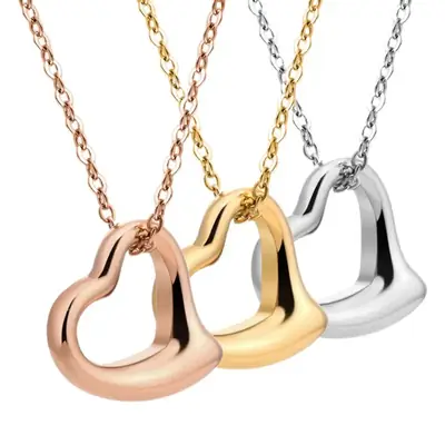 Stainless Steel Heart Clavicle Necklace for Women