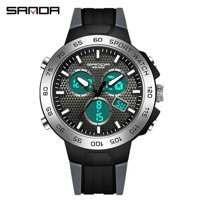 Sanda 3112 Men's Black Luminous Sports Watch