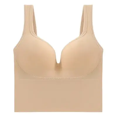 White Seamless Sports Bra Large Backless Strap
