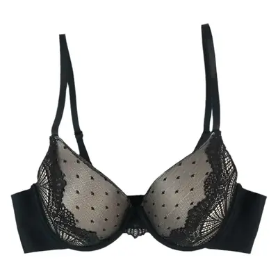 Black Lace Bra with French Back & Adjustable Straps