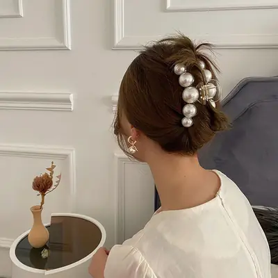 Black K-Style Hair Clip for Women Summer 2021