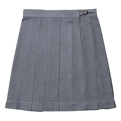 Gray Pleated Skirt 48CM Preppy Style