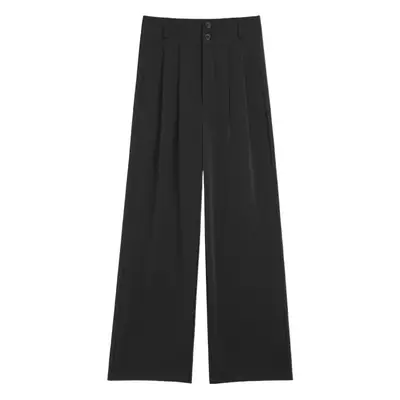 Black Wide-leg Women's Pants High Waist Spring Summer