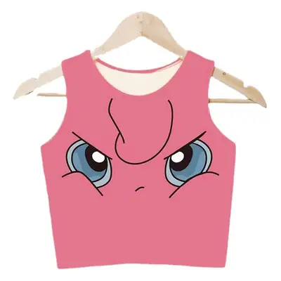 Pikachu Printed Sleeveless T-Shirt Women Yellow