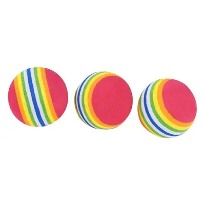 Rainbow toy ball cat solid elastic ball pet supplies kitten puppy ball toy cat ball EVA floating water