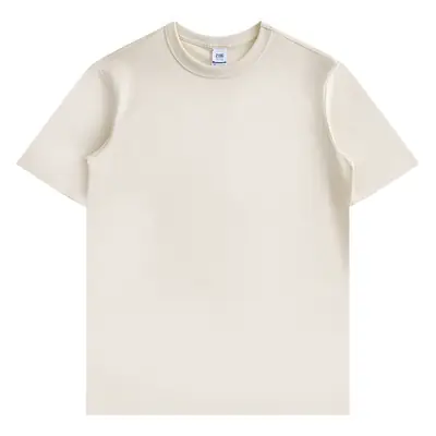 Men's Heavy Cotton T-Shirt Ivory Retro Casual 210g