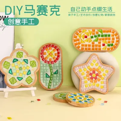 Mosaic Coaster for Kids Thanksgiving Gift DIY Activity
