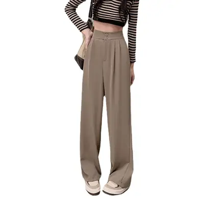 Women Wide Leg Pants Elastic Waist Summer Loose Slimming