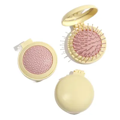 Cross-border Comb Pink Yellow Mirror Cosmetic Mirror Cute Air Cushion Comb