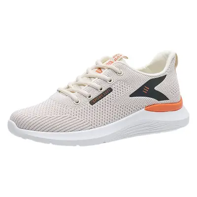 Women's Fly-Knit Casual Sneakers White Orange