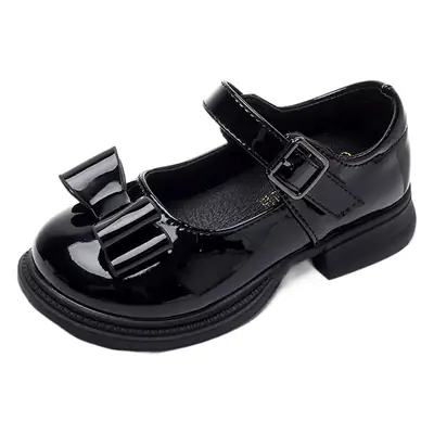 Girls Black Leather Shoes Performance Shoes Performance Shoes Princess Shoes Small Leather Shoes Children Students Super Move Soft Sole Shoes School Shoes