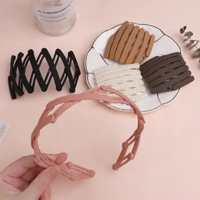 Gray Elastic Hair Accessory for Adults