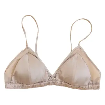 Women's Triangle Cup Non-Rim Bra Silk Mulberry Satin