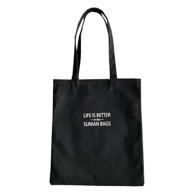 Women's Canvas Shoulder Bag with "Always Hungry" Print