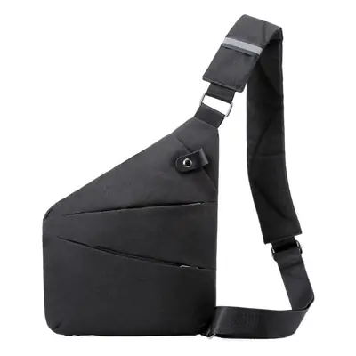 Men's Grey Mesh Shoulder Bag with Zip Closure