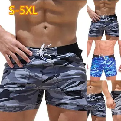 Men Camo Camo Shorts Blue 2023 Summer S-5XL