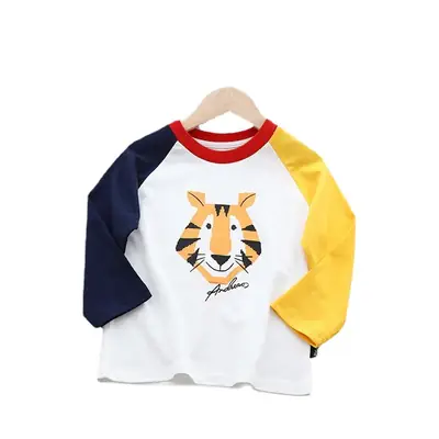 Boys T-shirt Long Sleeve Cartoon Design Large