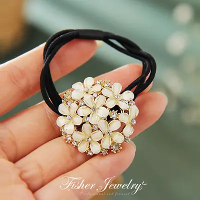 Vintage Diamond Flower Hair Band for Women