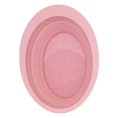 Silicone Oval Makeup Brush Cleaning Bowl Washing Pad
