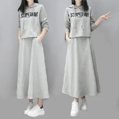 Black Long Sleeve Kurti Set for Women Casual Winter Wear
