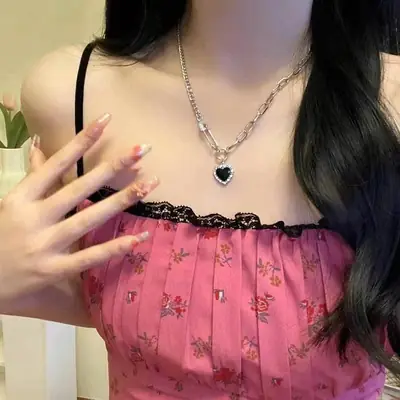 Candy Cat Necklace Women's Full Diamond Clavicle Chain