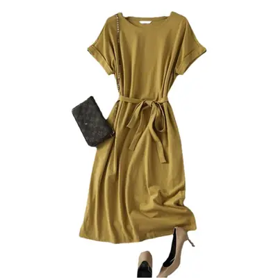 Women Summer Dress Tummy Concealing Slimming Plus Size