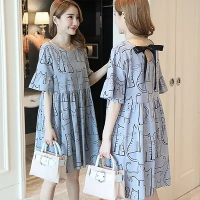 Off-shoulder Pregnant Women Dress Large Size