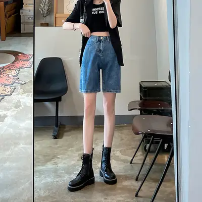 Women Denim High Waist Shorts 2022 Summer