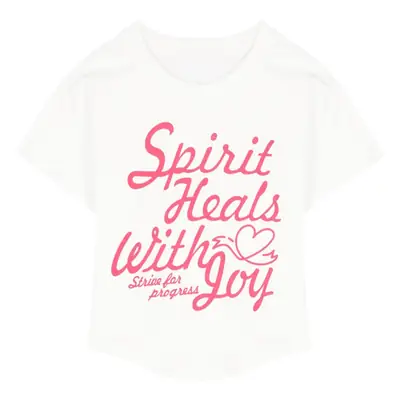 Women Spirit Heals With You Printed T-Shirt White