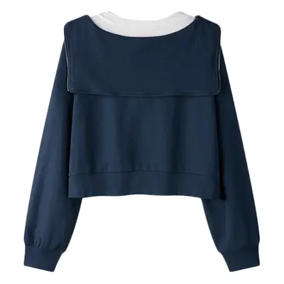 Navy Long Sleeve Women's Sweatshirt Spring Autumn