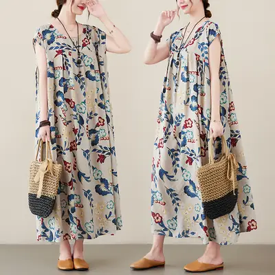 2023 Summer Loose Slimming Long Dress for Girls