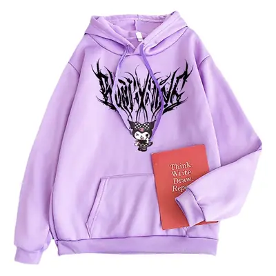 Women's Yellow Kuromi Hooded Sweatshirt Winter New