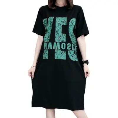 Maternity Printed Dress Mid-Length Summer Short Sleeve
