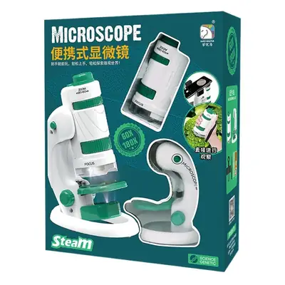 Portable 3-in-1 Microscope with Double Light Source